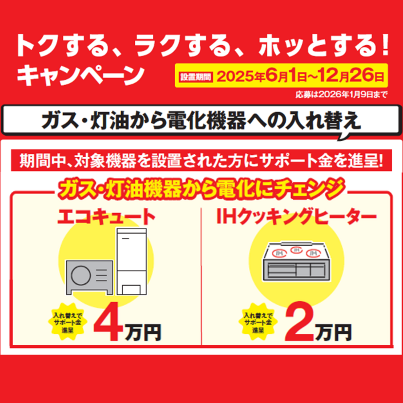 電化機器の購入におすすめのキャンペーンは？
