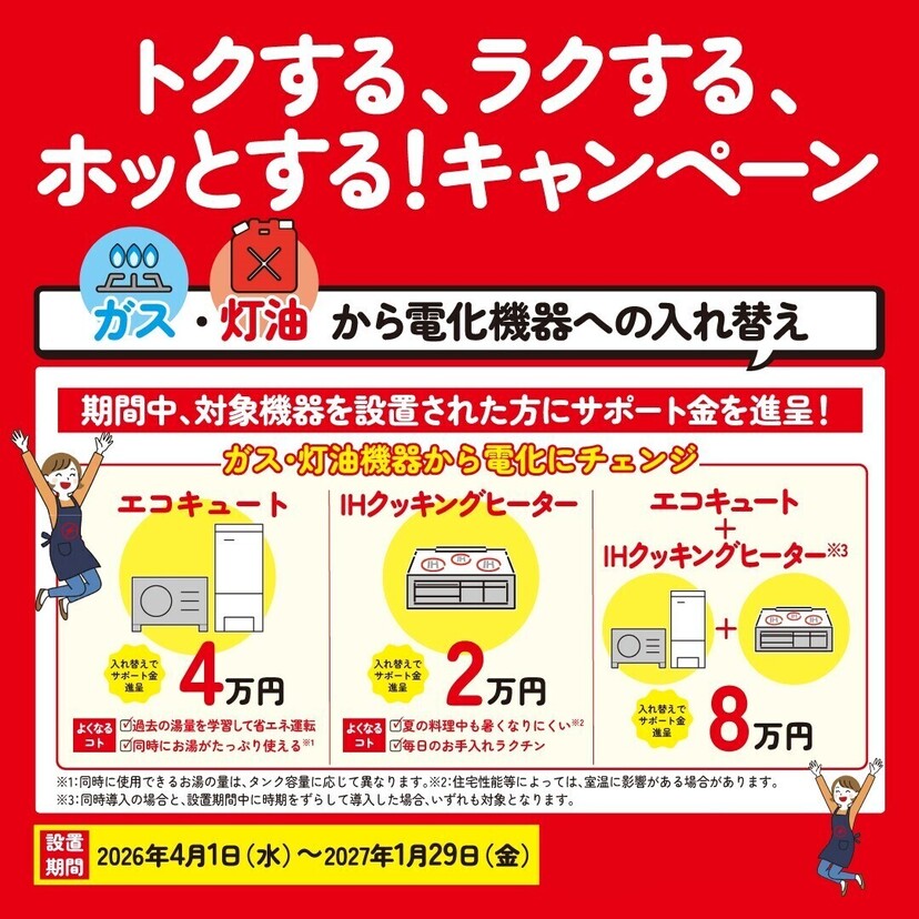 電化機器の購入におすすめのキャンペーンは？
